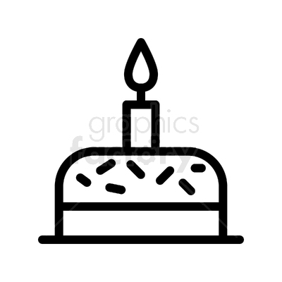 vector graphic of birthday cake  icon  template