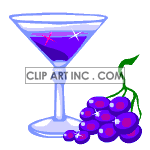 clipart - Animated sparkling wine.