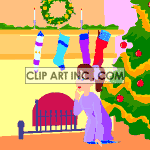   christmas xmas holidays winter tree trees fireplace stockings girl girls  0_Christmas036.gif Animations 2D Holidays Christmas 