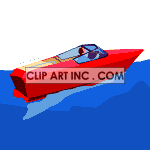 Animated speed boat clipart. Commercial use image # 123189