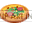 clipart - Pizza with and animated slice.