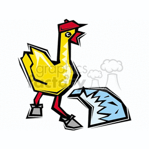 Duck Squawking  clipart.