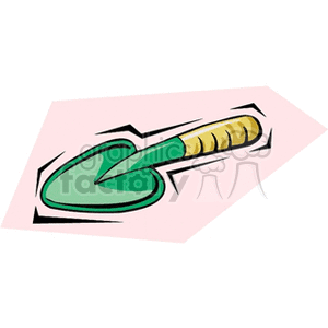 Small green hand-held spade clipart. Commercial use image # 128696
