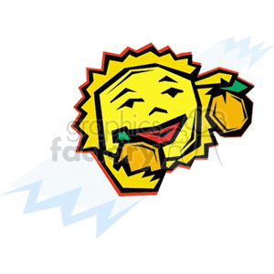   sun sunshine summer happy bright sunny fruit Clip Art Agriculture oranges orange smiling