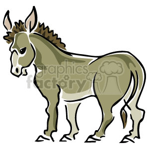  donkey donkeys horse horses   Anmls017C Clip Art Animals 