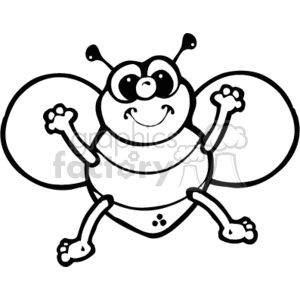  country style bee bees bumble   bee002PR_bw Clip Art Animals cartoon honey