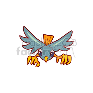 Cartoon swooping bird clipart. Commercial use image # 130223