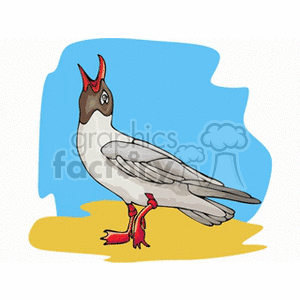 Seagull standing on the sand clipart. Royalty-free image # 130442