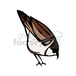 Little brown bird clipart. Commercial use image # 130478