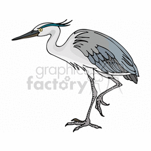 Crane in grey and white on a white background clipart. Commercial use image # 130489