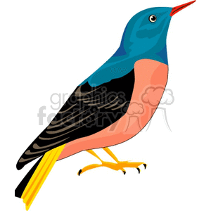 Colorful love bird clipart. Royalty-free image # 130491