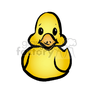 Forward facing rubber ducky clipart. Commercial use image # 130633
