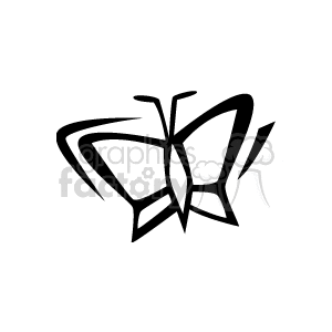 black and white butterfly flying  clipart. Commercial use image # 130789