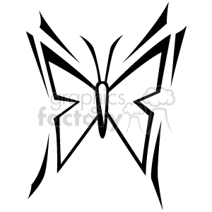 white butterfly outlined in black flying clipart. Commercial use image # 130793