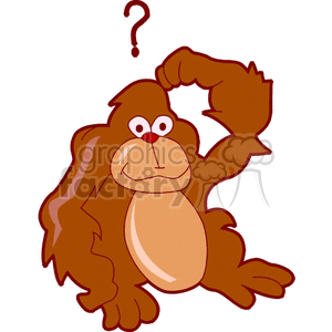 a questioning ape clipart. Royalty-free image # 133213