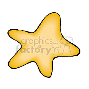 golden starfish clipart.