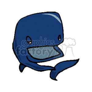 cartoon whale clipart. Commercial use image # 133605