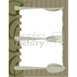 Fork and spoon border clipart.