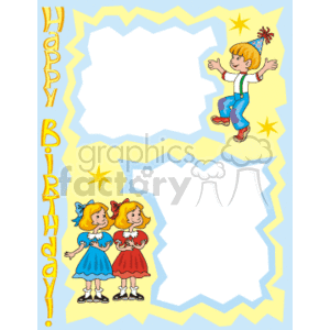 Happy birthday border clipart. Commercial use image # 134111