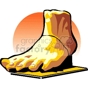 Giant Golden Foot Statue clipart. Commercial use image # 134411