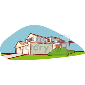 Suburban Home clipart. Commercial use image # 134423