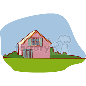   home homes house houses real estate pink country Clip Art Buildings 
