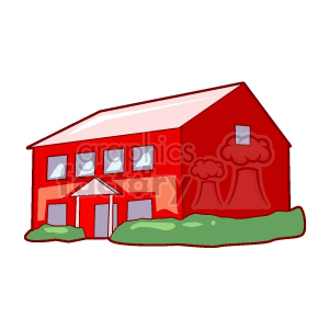 Red home estate clipart. Commercial use image # 134427