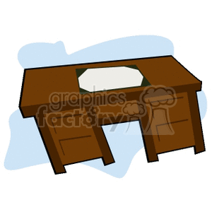cartoon desk clipart. Commercial use image # 134636