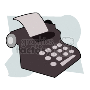 retro typewriter clipart. Royalty-free image # 134638