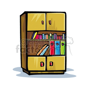 clipart - bookshelf.