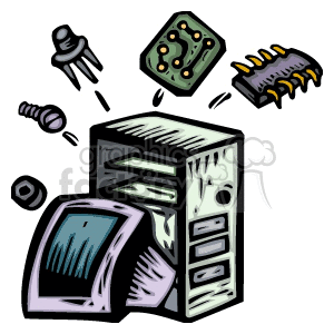computer parts clipart. Commercial use image # 136061