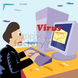 Computer virus clipart. Royalty-free image # 136266