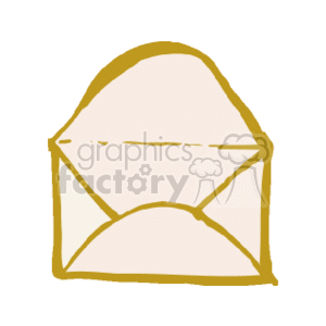 The clipart image depicts an envelope. It is a common symbol for mail or letter correspondence and is typically associated with business supplies or personal communication.