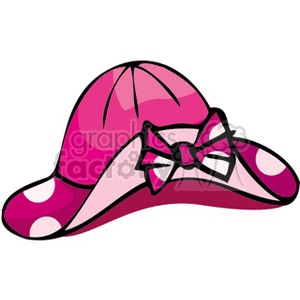 Pink sun hat clipart. Commercial use image # 137524