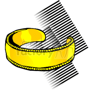 Gold cuff bangle  clipart. Royalty-free image # 137686