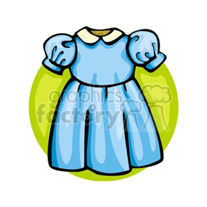 Blue dress with a white collar clipart. Royalty-free image # 137995