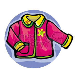 A pink jacket clipart.