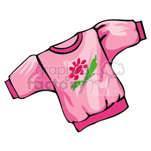 clothes clothing shirt shirts t blouse flower flowers  tshirt2.gif Clip Art Clothing Shirts pink sweater sweaters sweatshirt
