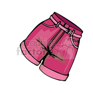 pink shorts clipart.