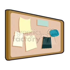 Cartoon cork board  clipart. Commercial use image # 138651
