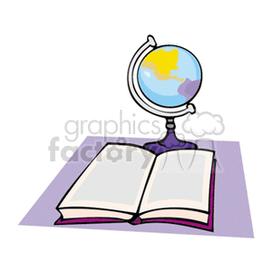globe on a table with a book clipart. Royalty-free image # 139373