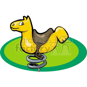 Playground springing horse clipart. Commercial use image # 139829
