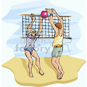 Beach volleyball clipart. Commercial use image # 139960