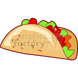   taco700.gif Clip Art Food-Drink taco tacos cartoon