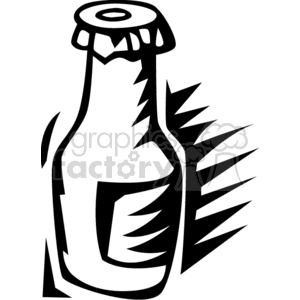   alcohol beverage beverages drink drinks bottle bottles beer  bottle300.gif Clip Art Food-Drink Drinks black white