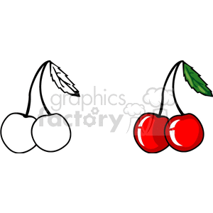   fruit food cherry cherries  BFF0104.gif Clip Art Food-Drink Fruit 