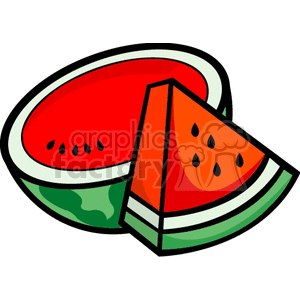 cartoon watermelon clipart. Royalty-free icon # 141836