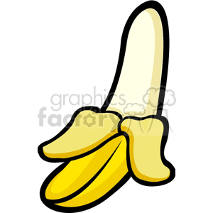 cartoon peeled banana