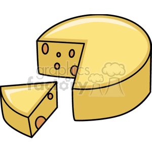 food cheese  FFF0108.gif Clip Art Food-Drink dairy swiss chunk slice