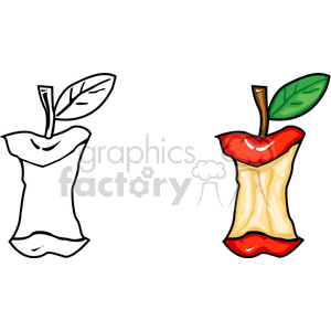 eaten apple clipart. Royalty-free image # 141864